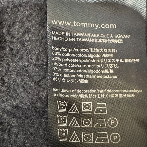 Tommy Hilfiger Sweatshirt Men's XL Navy Blue Cotton Crew Neck Pullover - Picture 6 of 10